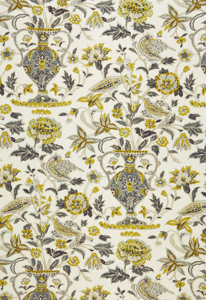 FSchumacher Fabric 174550 Camberwell Vase Print Citrine