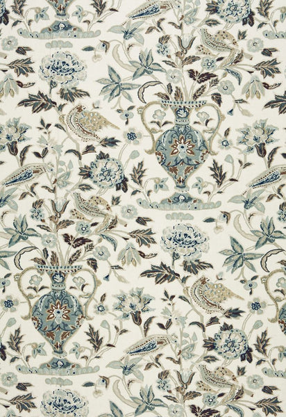 FSchumacher Fabric 174551 Camberwell Vase Print Mineral