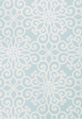 FSchumacher Fabric 174560 Rosegate Embroidered Print Aquamarine