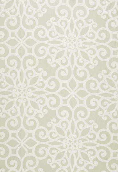 FSchumacher Fabric 174561 Rosegate Embroidered Print Flax