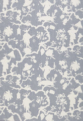 FSchumacher Fabric 174582 Shantung Silhouette Print Wisteria