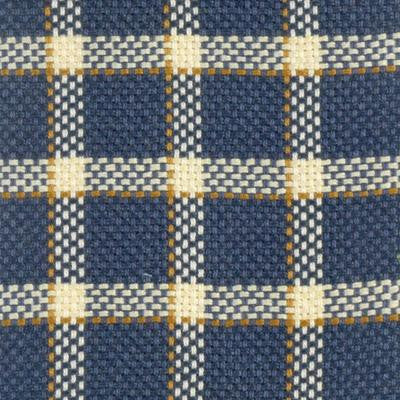 HC Monogram Fabric 190043H-542 Brooks Blue/Yellow