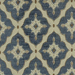 HC Monogram Fabric 190053H-193 Logan Indigo