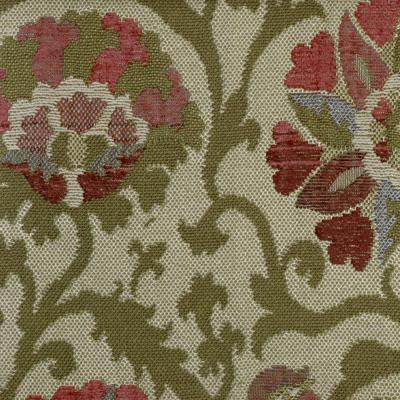 HC Monogram Fabric 190056H-253 Saxton Mint Leaf