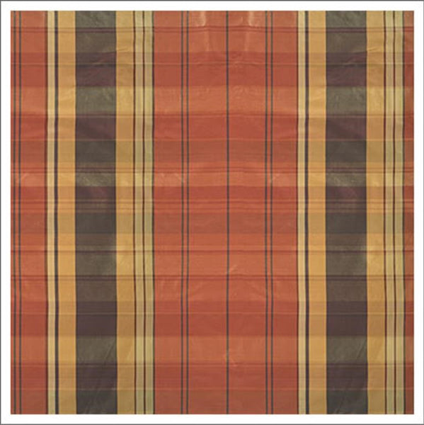 Kravet Couture Fabric 19611.24 Kirkland Silk Plaid Sienna
