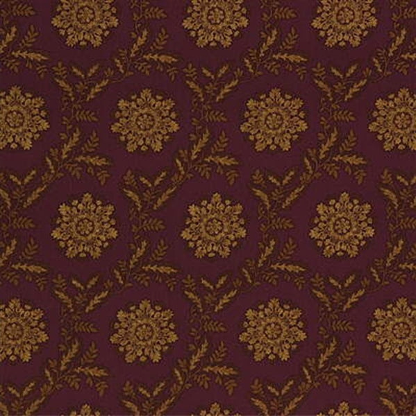 Lee Jofa Fabric 2002154.104 Indigo Rosette Plum &