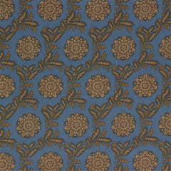 Lee Jofa Fabric 2002154.516 Indigo Rosette Blue &