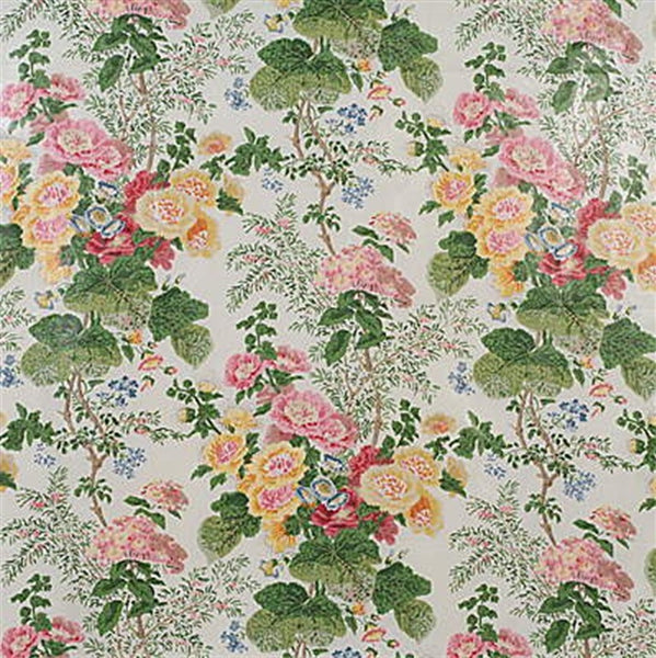 Lee Jofa Fabric 2005100.101 Hollyhockhb White/Pink