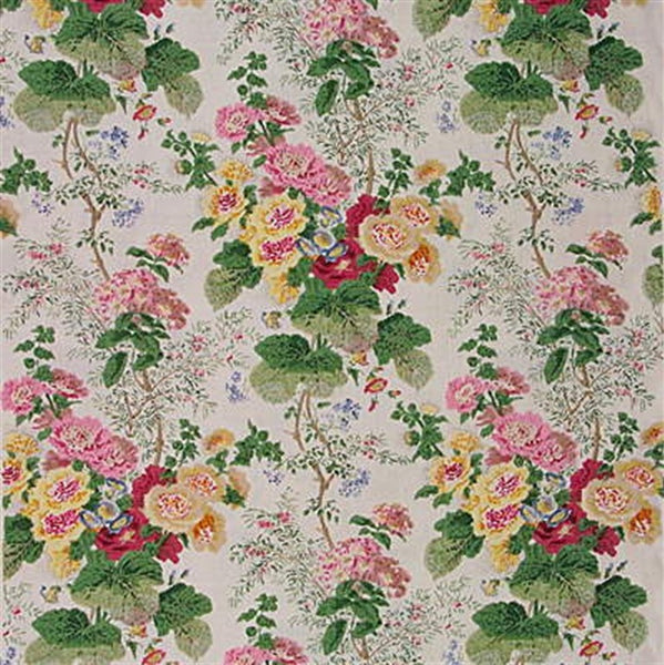 Lee Jofa Fabric 2005101.101 Hollyhockhb Wht/Pink