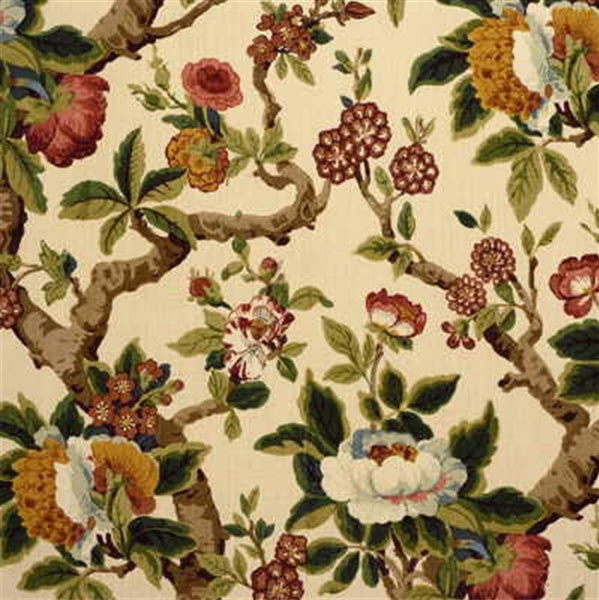 Lee Jofa Fabric 2006188.312 Tara Coral/Green
