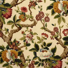 Lee Jofa Fabric 2006188.312 Tara Coral/Green