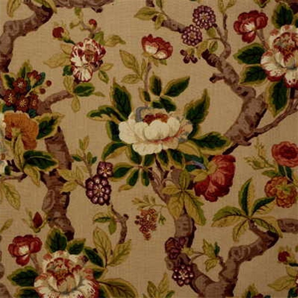 Lee Jofa Fabric 2006188.319 Tara Crimson/Green