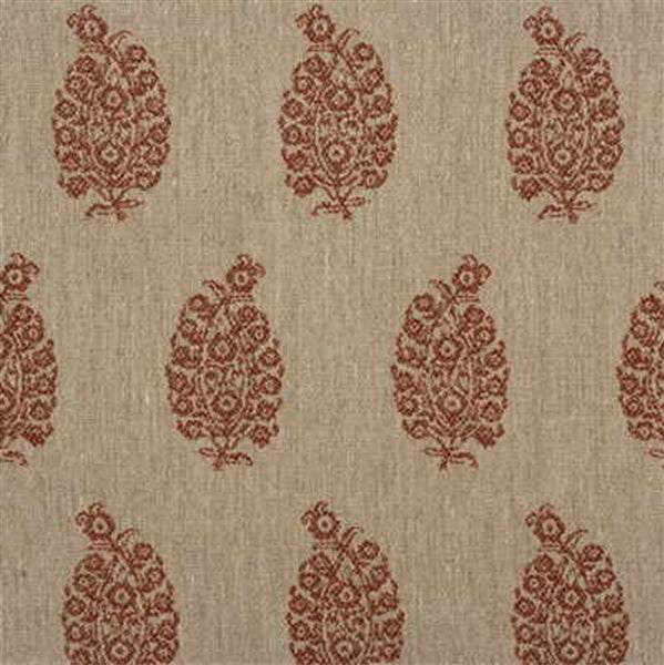 Lee Jofa Fabric 2007141.19 Paisley Linen Brick