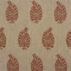 Lee Jofa Fabric 2007141.19 Paisley Linen Brick
