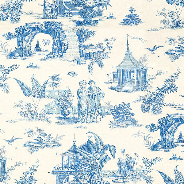 Lee Jofa Fabric 2009163.5 Le Paradis Toile Blue