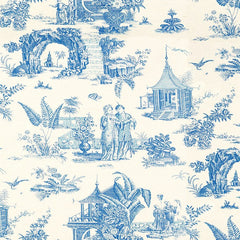 Lee Jofa Fabric 2009163.5 Le Paradis Toile Blue