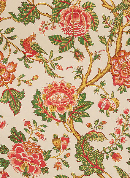 Lee Jofa Fabric 2009166.127 Jacobean Tree Orange/Pink