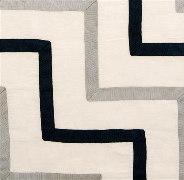 Lee Jofa Fabric 2010101.118 Chevron Ribbon Grey/Noir