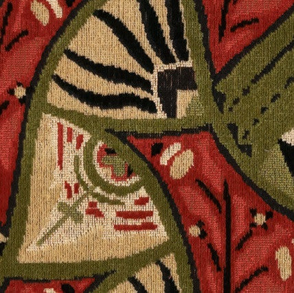 Lee Jofa Fabric 2010104.319 Deco Deluxe Leaf/Poppy