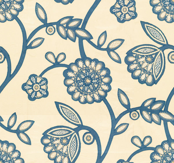 Lee Jofa Fabric 2010106.5 Camille Silk Wedgewood