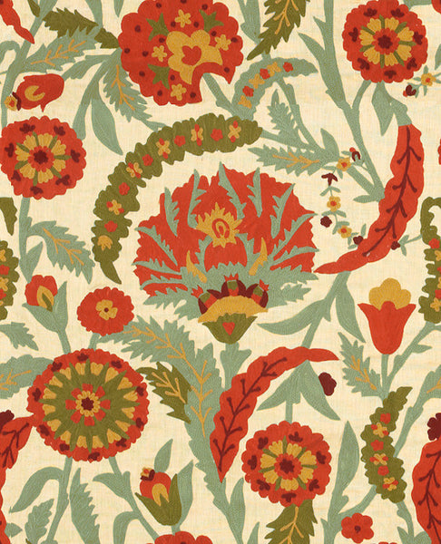 Lee Jofa Fabric 2010127.930 Termez Crewel Merlot/Olive