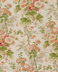 Lee Jofa Fabric 2011118.73 Hollyhock Block Coral/Apple