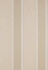 FSchumacher Wallpaper 203860 Bayberry Stripe Fawn