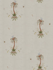 FSchumacher Fabric 22140 Royal Poncianna Embroidery Multi On Creme