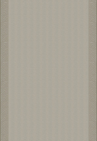 FSchumacher Fabric 25800 Greek Key Embroidery Pebble and Taupe