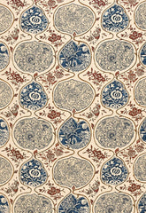 FSchumacher Fabric 2620931 Katsugi Indigo &amp; Cinnabar