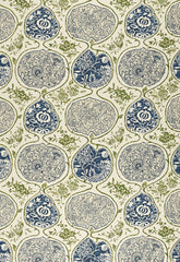 FSchumacher Fabric 2620932 Katsugi Indigo &amp; Green