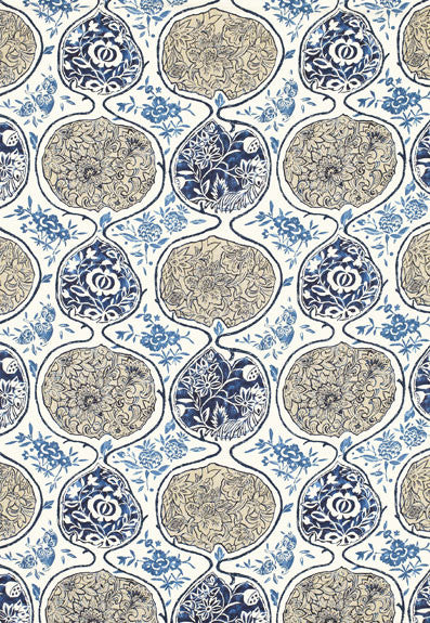 FSchumacher Fabric 2620933 Katsugi Blues