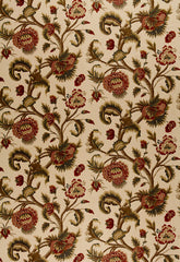FSchumacher Fabric 2639312 Jacobean Printed Crewel Burnish Sage