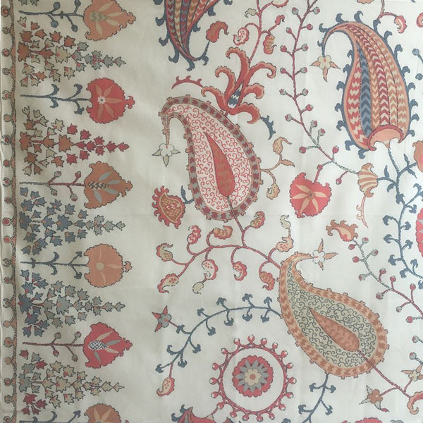 FSchumacher Fabric 2643360 Lakai Printed Embroidery Ivory