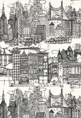 FSchumacher Fabric 2643410 New York New York Black and White