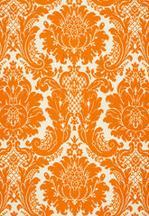 FSchumacher Fabric 2643541 Harmon Manor II Tangerine