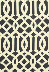FSchumacher Fabric 2643760 Imperial Trellis Parchment, Midnight