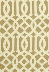FSchumacher Fabric 2643761 Imperial Trellis Natural, Coffee