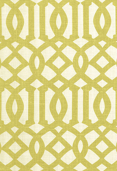 FSchumacher Fabric 2643762 Imperial Trellis Citrine, Ivory