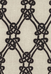 FSchumacher Fabric 2643920 Gordian Weave Ebony On Greige