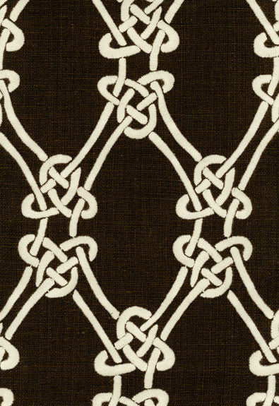 FSchumacher Fabric 2643922 Gordian Weave Natural On Walnut