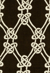 FSchumacher Fabric 2643922 Gordian Weave Natural On Walnut