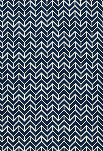 FSchumacher Fabric 2644031 Chevron Print Navy