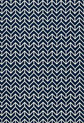 FSchumacher Fabric 2644031 Chevron Print Navy
