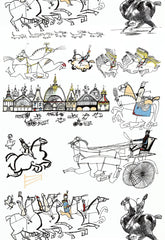FSchumacher Wallpaper 2703960 Horses Multi On White
