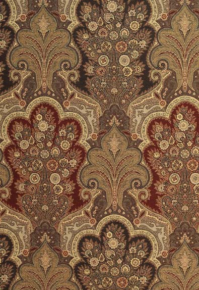 FSchumacher Fabric 3362013 New Castle Paisley Cranberry