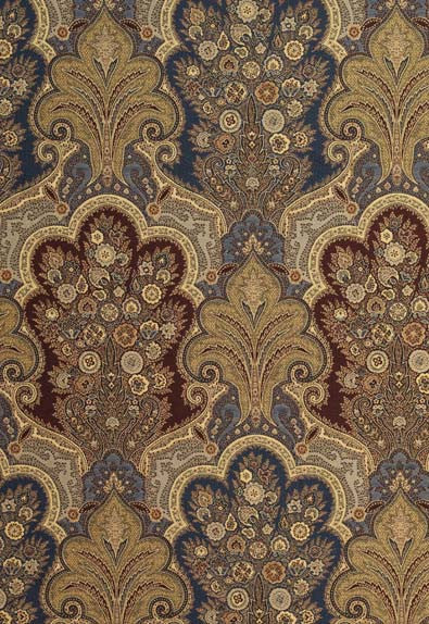 FSchumacher Fabric 3362044 New Castle Paisley Indigo