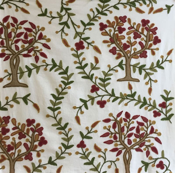 FSchumacher Fabric 3415000 Highgrove Tree Crewel Mulberry