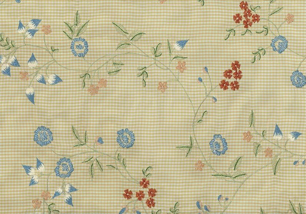 FSchumacher Fabric 3446001 Elliston Floral Embroidery Sun Porch