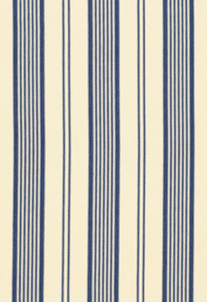 FSchumacher Fabric 3468001 Barnes Ticking Stripe Blue